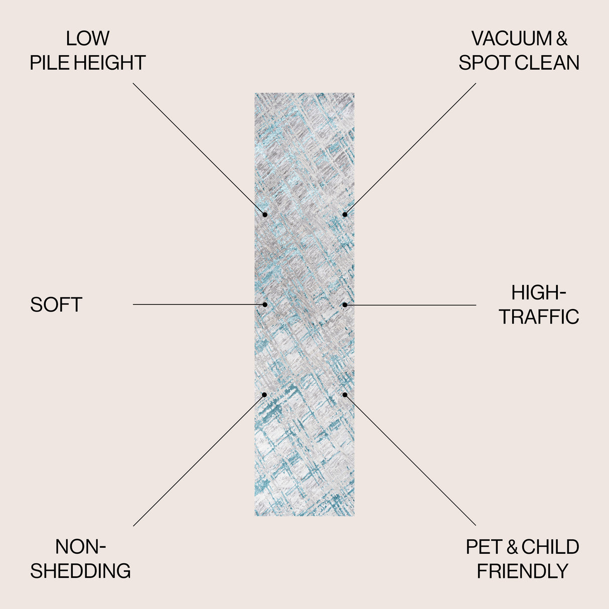 Slant Modern Abstract Runner Rug