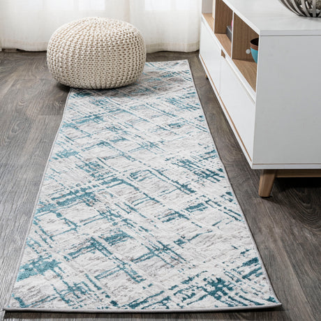 Slant Modern Abstract Runner Rug