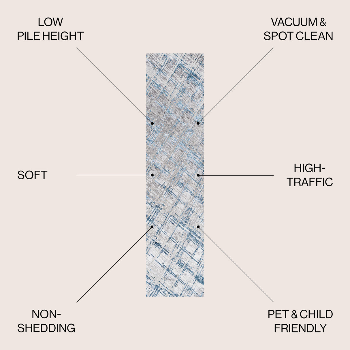 Slant Modern Abstract Runner Rug
