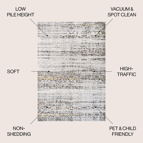 Tidal Modern Strie' Area Rug