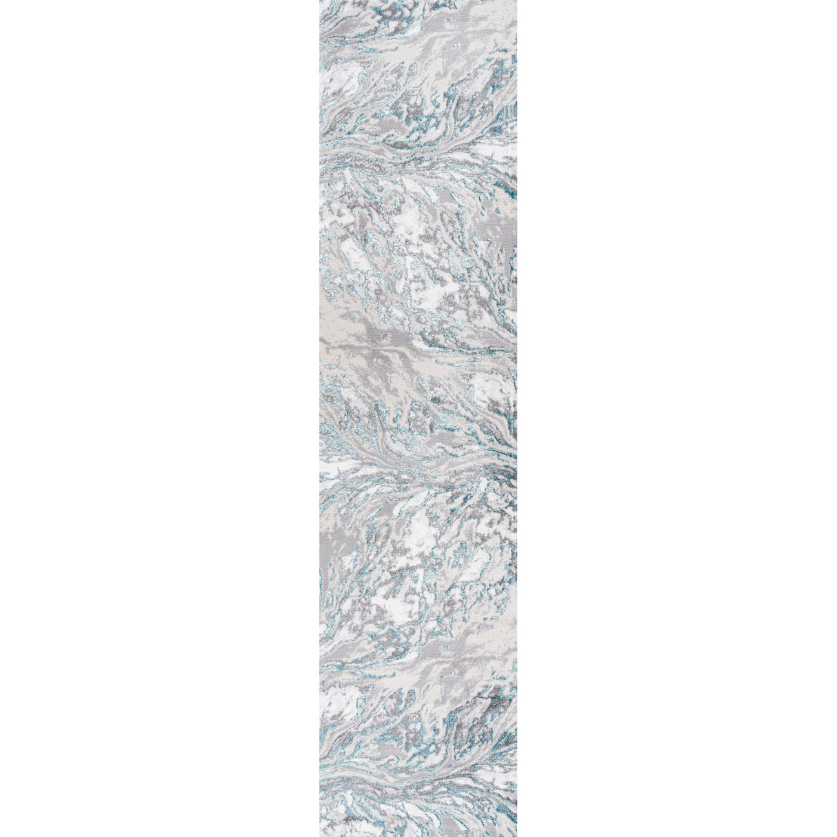 Swirl Chic Marbled Abstract Runner Rug