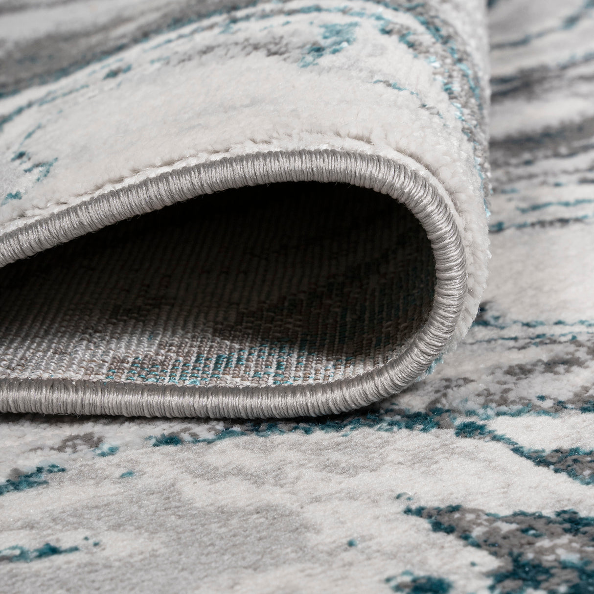 Swirl Chic Marbled Abstract Runner Rug