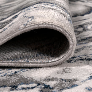 Swirl Chic Marbled Abstract Runner Rug