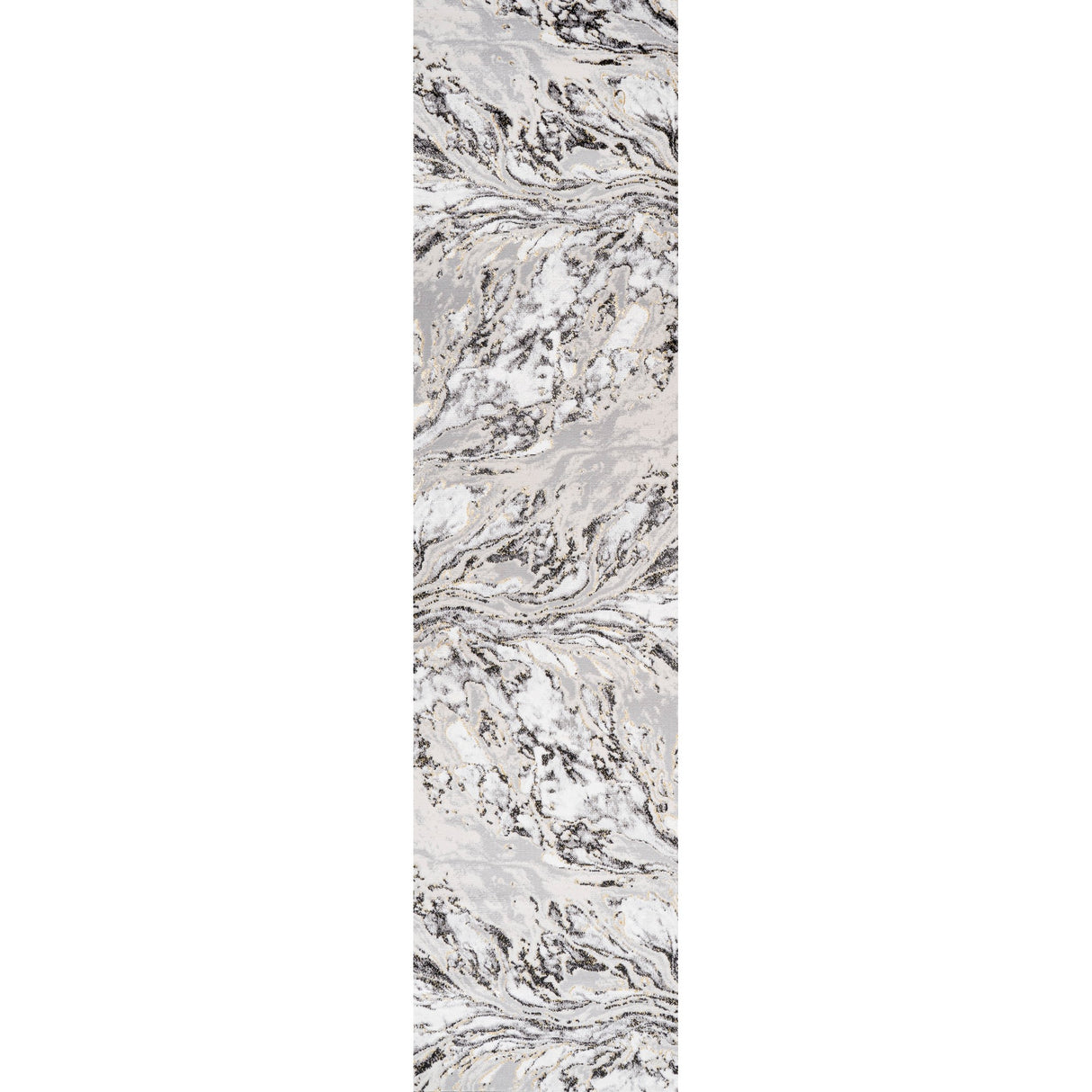 Swirl Chic Marbled Abstract Runner Rug