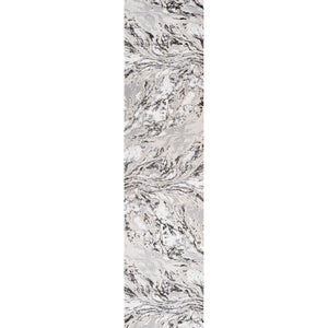 Swirl Chic Marbled Abstract Runner Rug