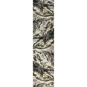 Swirl Marbled Abstract Runner Rug