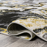 Swirl Marbled Abstract Runner Rug