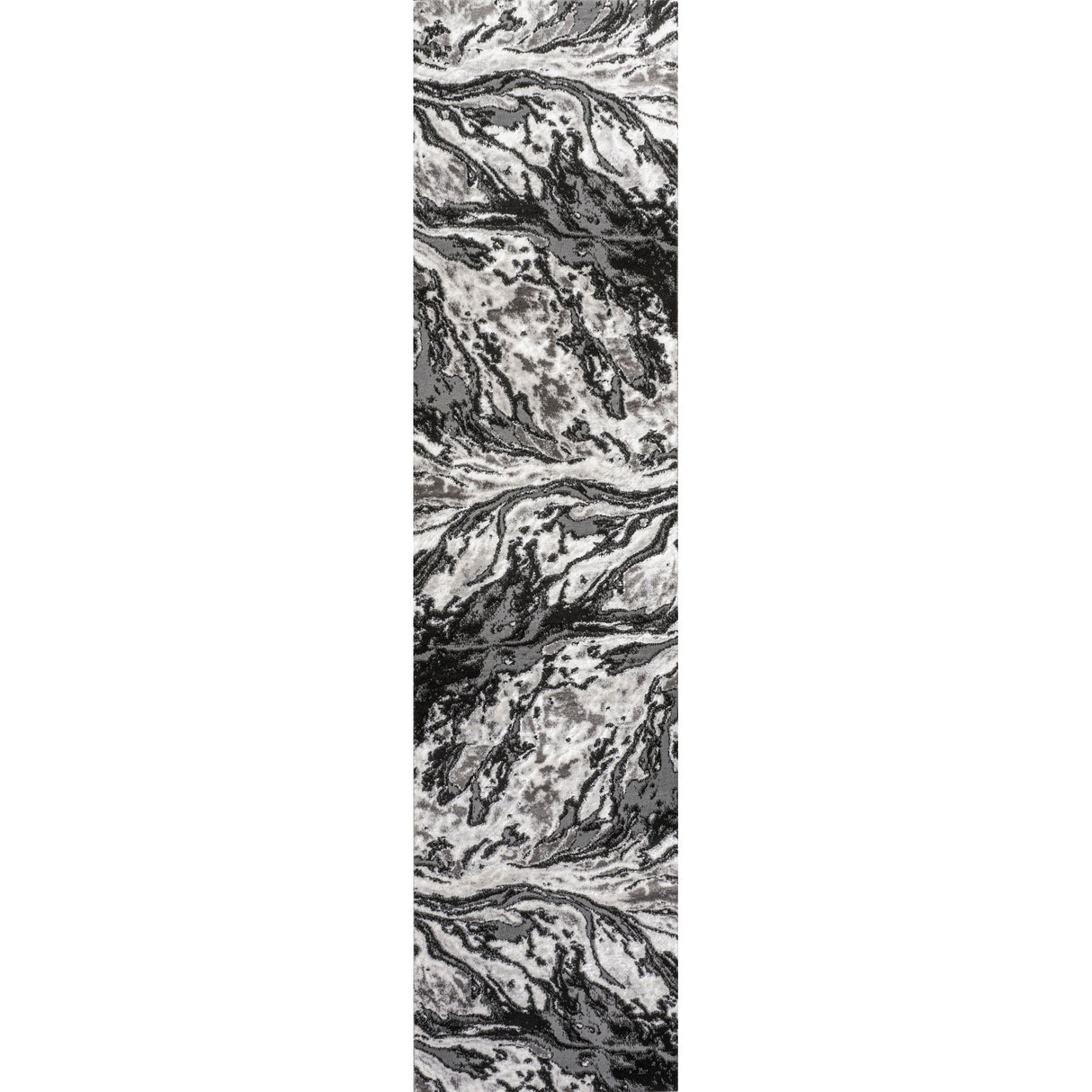 Swirl Marbled Abstract Runner Rug
