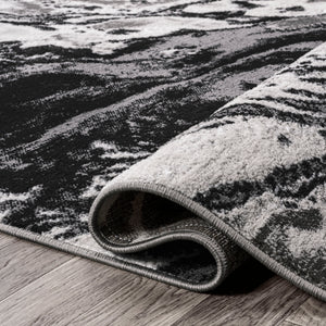 Swirl Marbled Abstract Runner Rug