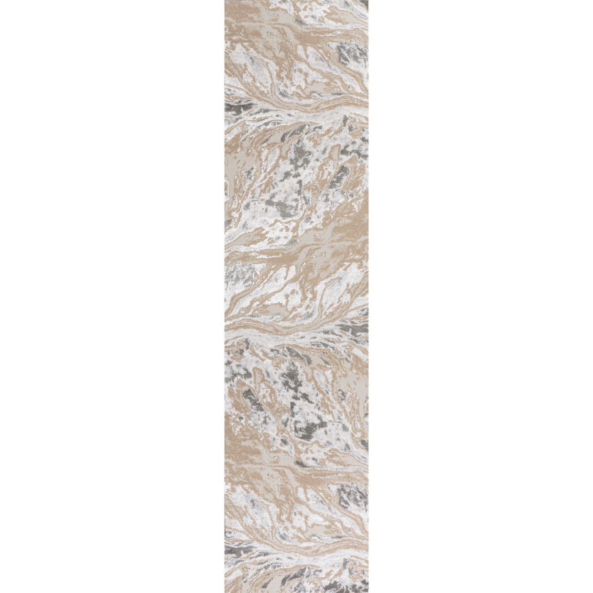 Swirl Chic Marbled Abstract Runner Rug