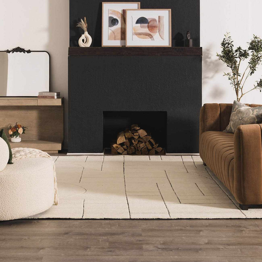 Fusao Rose Cream Area Rug - Clearance