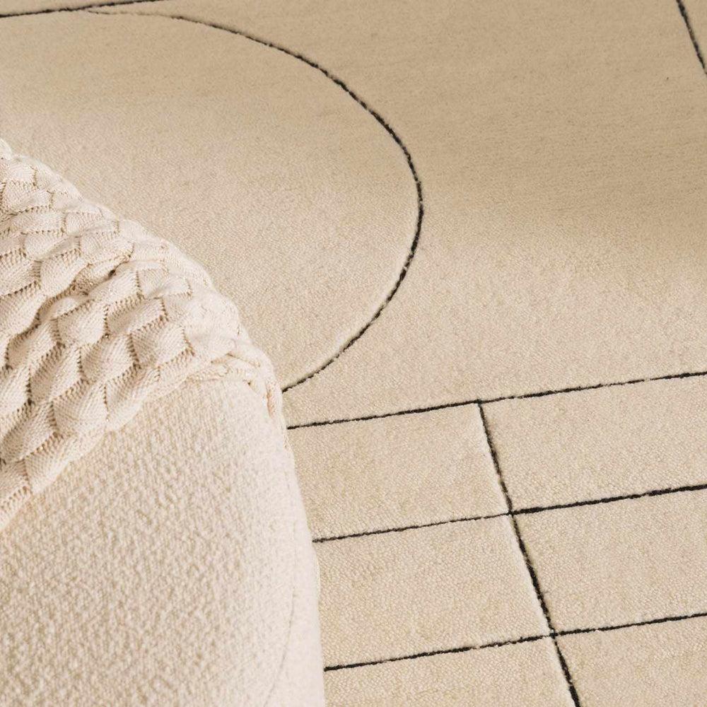 Fusao Rose Cream Area Rug - Clearance
