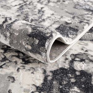 Junko Gray & Blue Marble Area Rug - Clearance