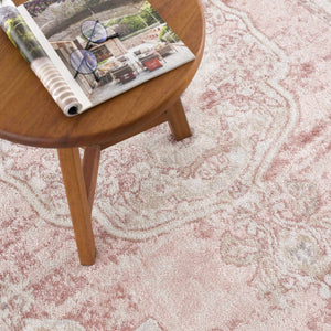 Kandos Blush & Light Pink Traditional Area Rug