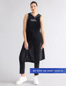 XFL Hooded Midi Mesh Tunic
