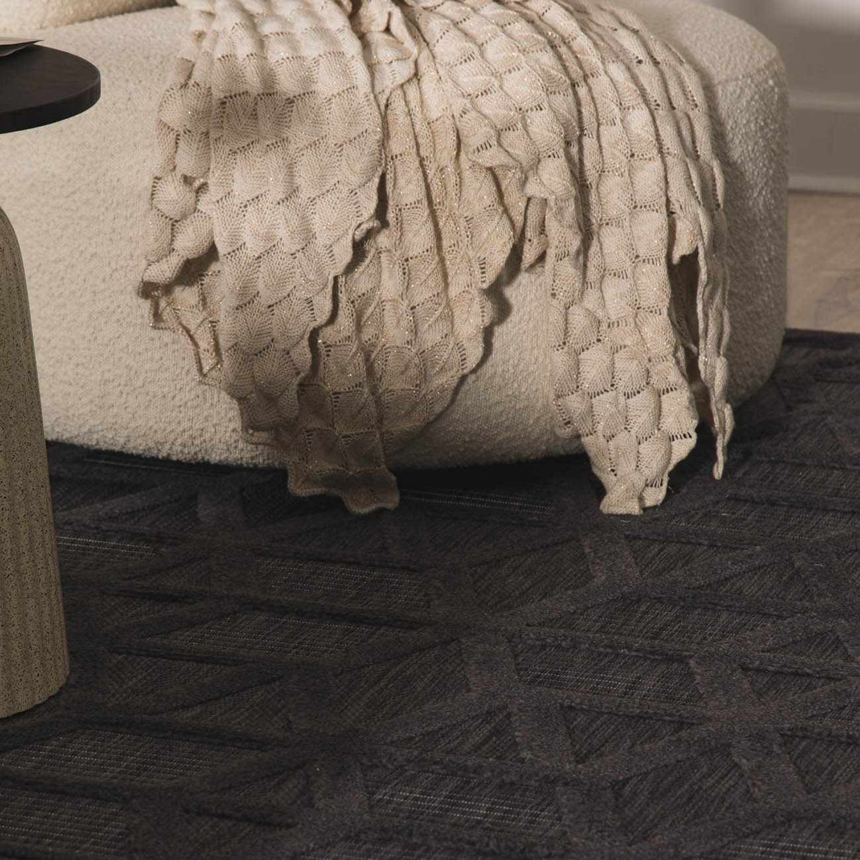 Nuri Black Outdoor Rug