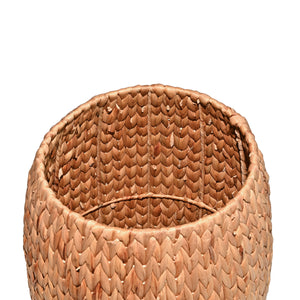 Colt Coastal Bohemian Handwoven Hyacinth Barrel Storage Stool with Lid