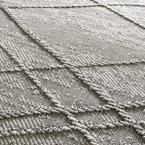 Baqer Bone & Taupe Textured Performance Rug - Clearance