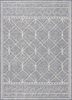Diah Gray Blue & Bone Area Rug - Clearance