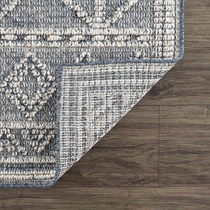 Diah Gray Blue & Bone Area Rug - Clearance
