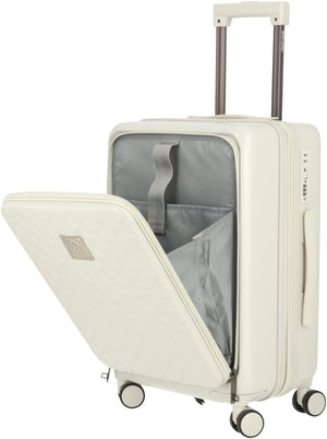 ROBERTO CAVALLI 20-Inch Luxury Carry-On Luggage – Hardshell Spinner Suitcase with Front Laptop Compartment, TSA Lock & Expandable Design