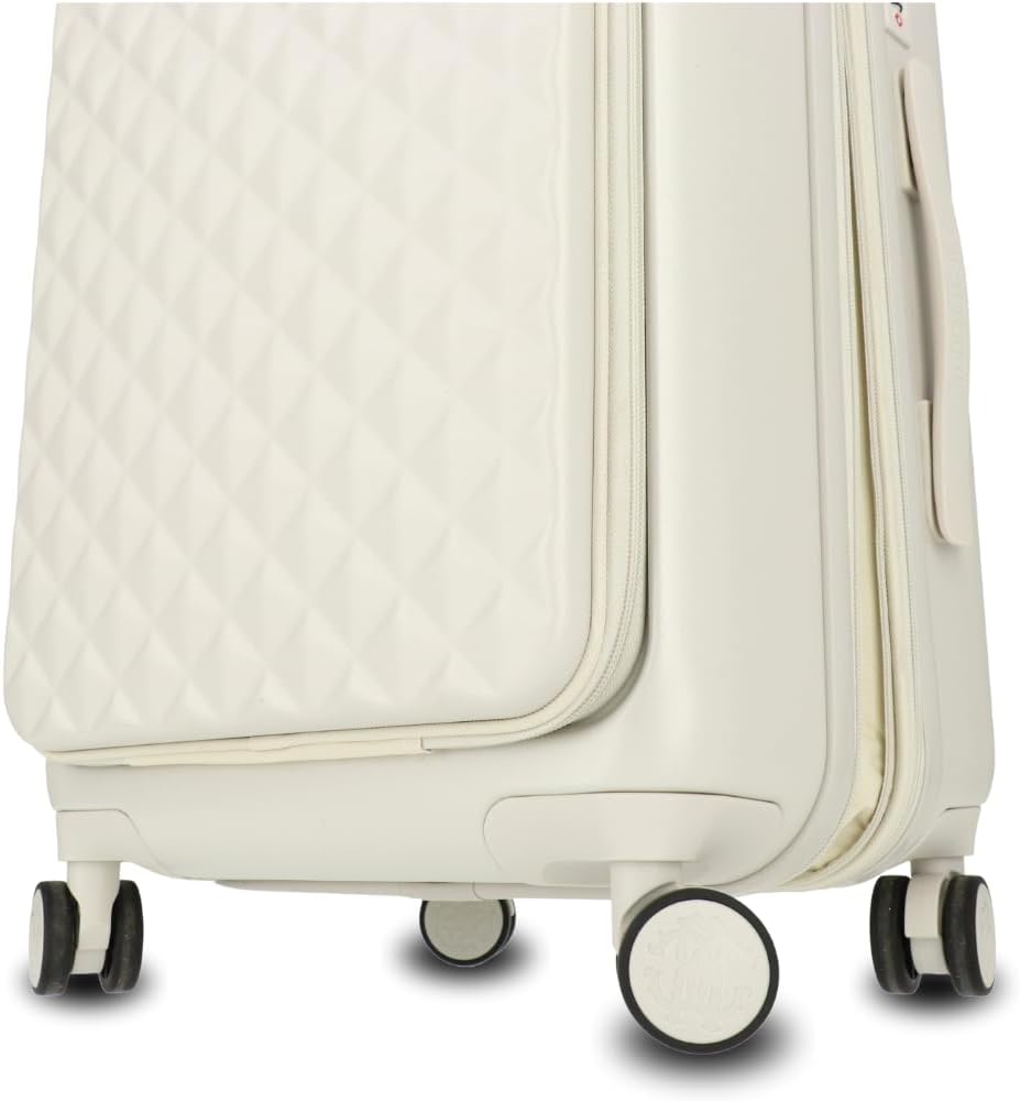 ROBERTO CAVALLI 20-Inch Luxury Carry-On Luggage – Hardshell Spinner Suitcase with Front Laptop Compartment, TSA Lock & Expandable Design