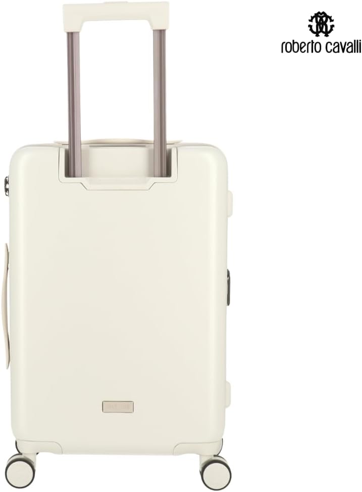 ROBERTO CAVALLI 20-Inch Luxury Carry-On Luggage – Hardshell Spinner Suitcase with Front Laptop Compartment, TSA Lock & Expandable Design
