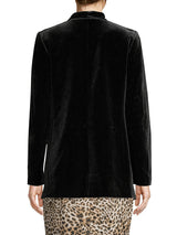 Women's Open Front Velvet Jacket Black Size 0