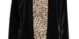 Women's Open Front Velvet Jacket Black Size 0
