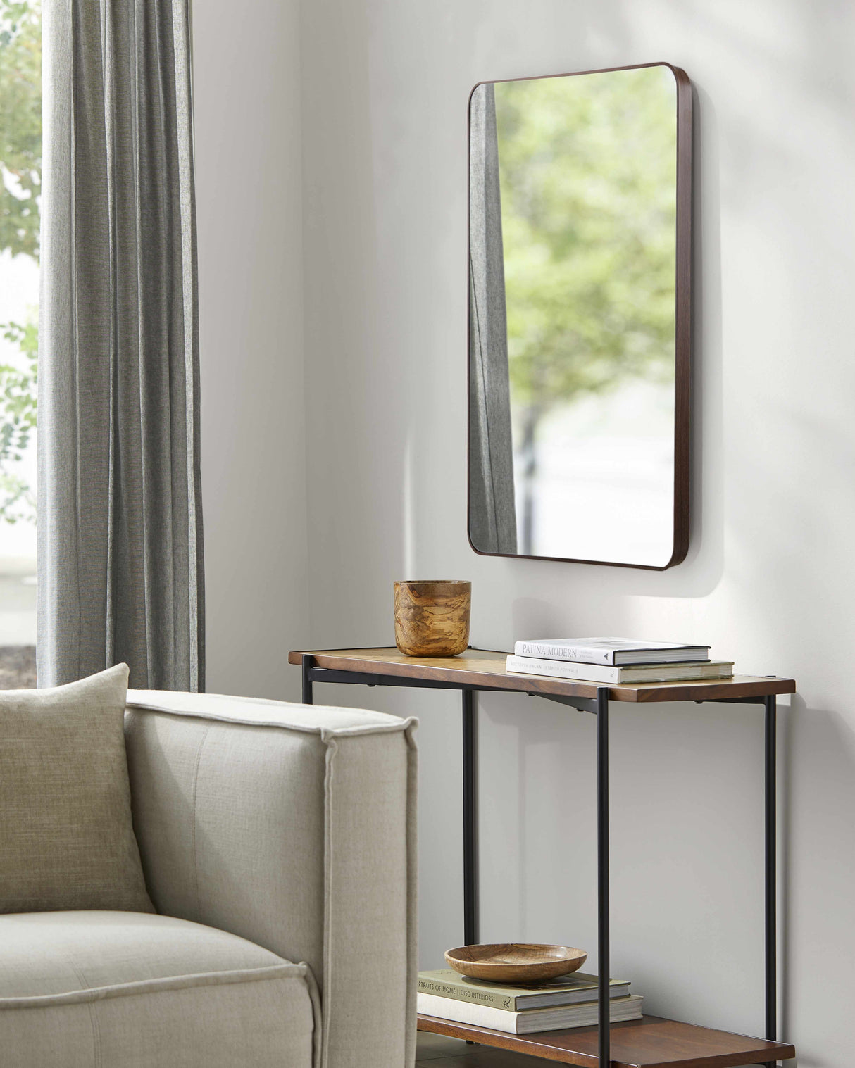 Sustinente Dark Brown Mirror