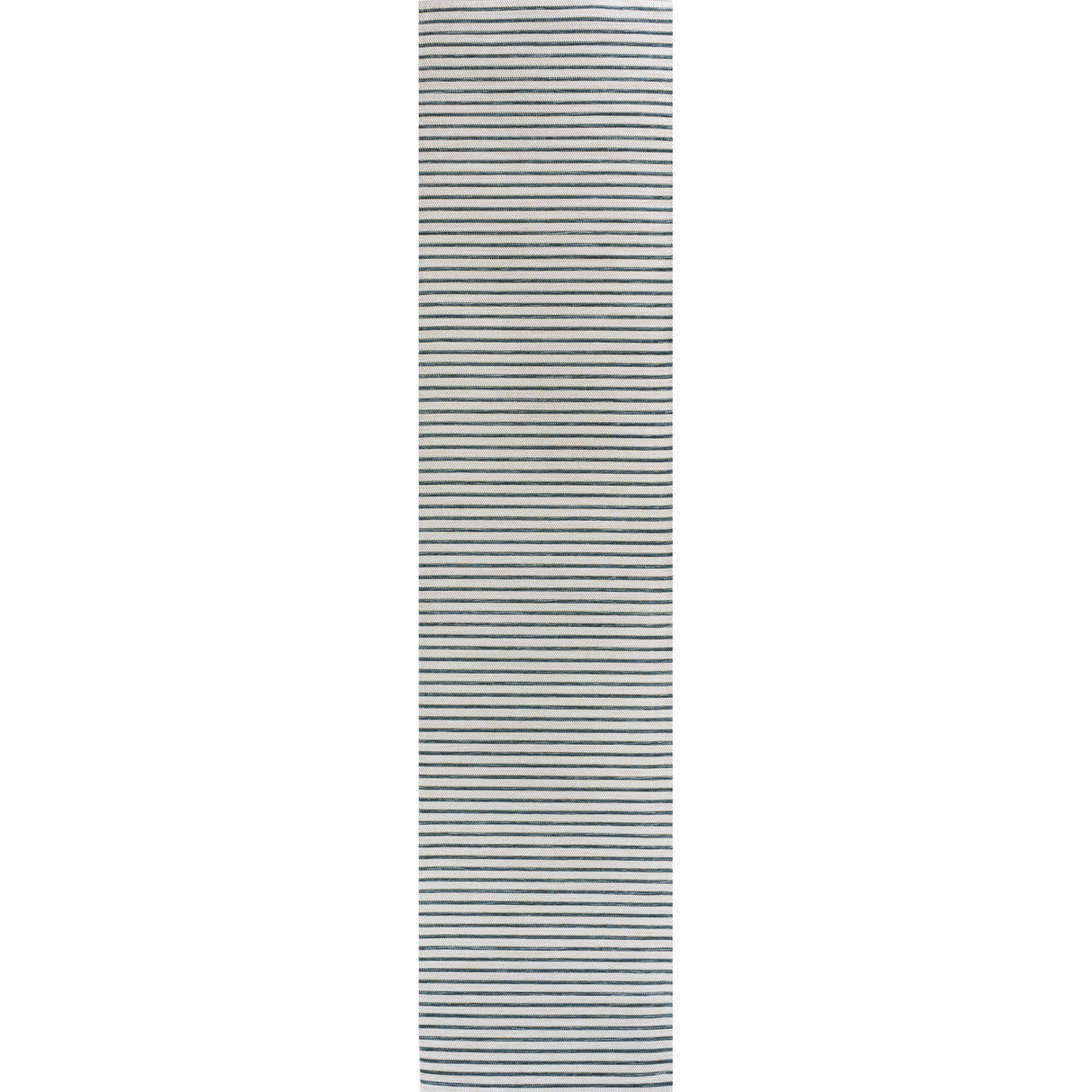 Damon Classic Coastal Pinstripe Reversible Machine-Washable Indoor/Outdoor Runner Rug