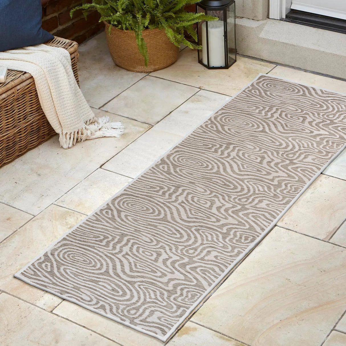 Eryx-Modern-Bohemian-Abstract-Organic-Reversible-Machine-Washable-Indoor/Outdoor-Runner-Rug-Runner-Rugs