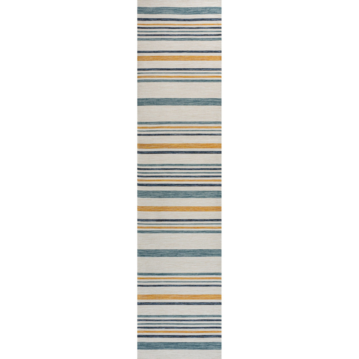 Janus Classic Coastal Ticking Stripe Reversible Machine-Washable Indoor/Outdoor Runner Rug