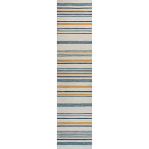 Janus Classic Coastal Ticking Stripe Reversible Machine-Washable Indoor/Outdoor Runner Rug