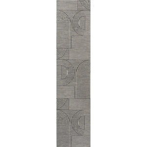 Zephyr Mid-Century Modern Arch Stripe Reversible Machine-Washable Indoor/Outdoor Runner Rug