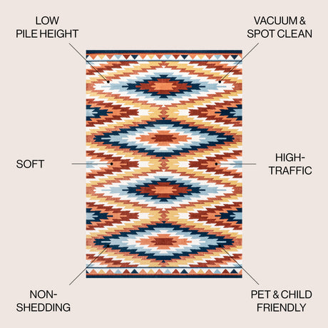 Konya Diamond Kilim Geometric Area RugArea Rug
