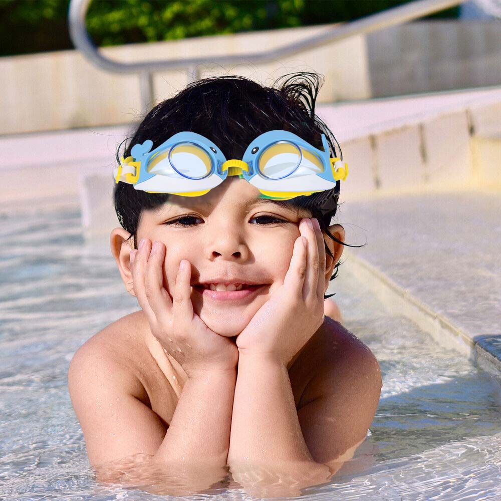 3-Pack Kids Novelty Character Adjustable Swim Goggles, Ages 3+