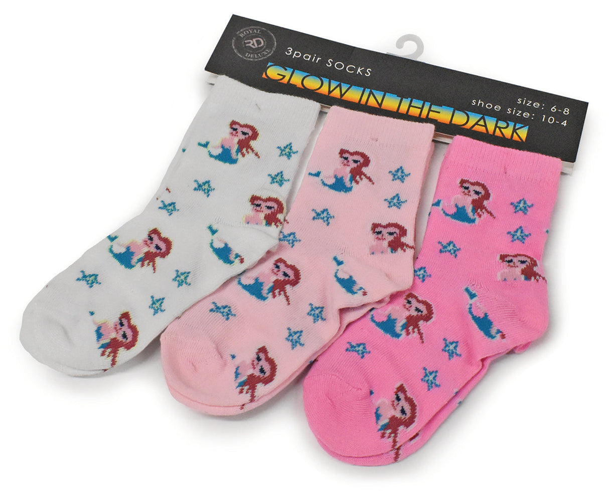 6-Pairs Kids Glow in the Dark Socks