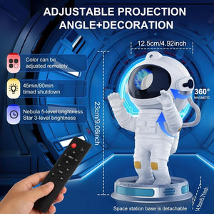 Galaxy Star Projector Night Light Astronaut Lamp Starry Sky Bedroom Home Decor
