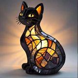 3D Retro Magic Stained Glass Cat Lamp Nightstand LED Multi-Color Cute Gift 2025