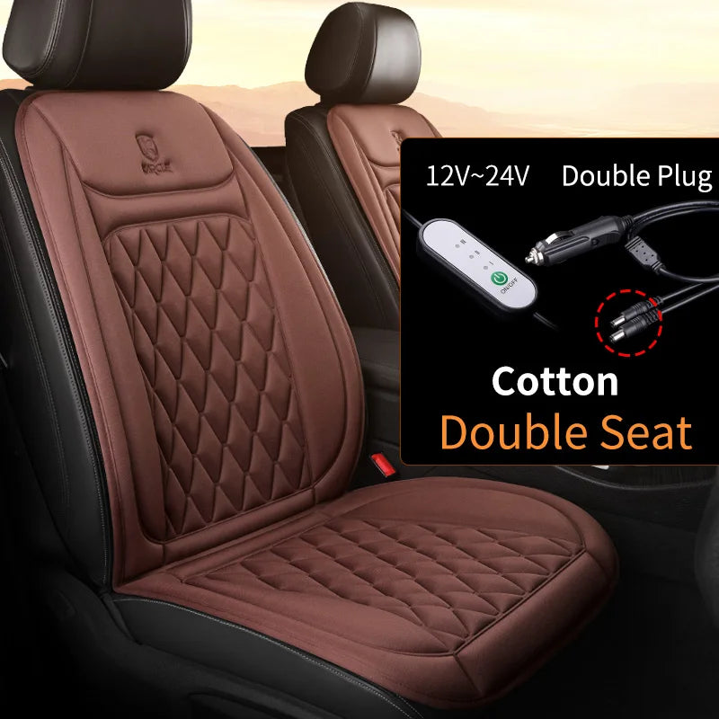 12-24V Heated Car Seat Cover with Fast Heating Flannel or Cloth