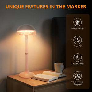 RGB Touch Desk Lamp Rechargeable Eye Care Bedside Night Light for Bedroom
