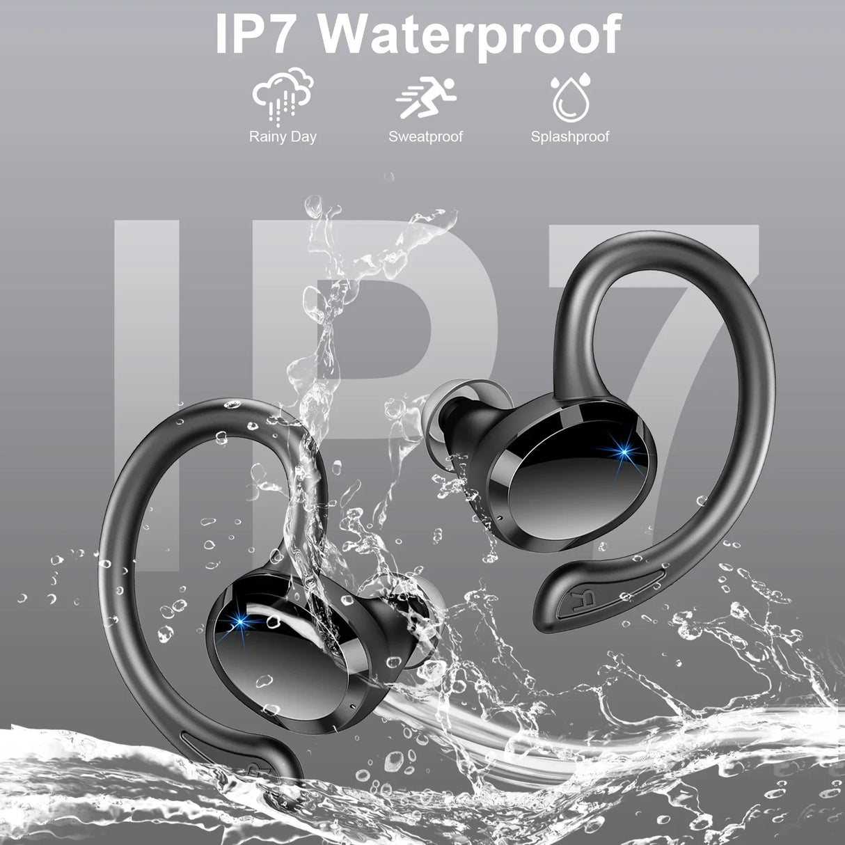 Wireless Bluetooth 5.3 Earbuds Stereo Bass In-Ear Noise Cancelling IP7 Waterproof