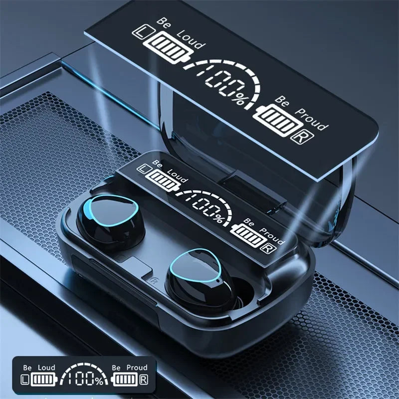 TWS Wireless Earbuds Bluetooth Headphones with Charging Case and Waterproof Stereo Sound