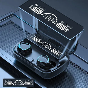 TWS Wireless Earbuds Bluetooth Headphones with Charging Case and Waterproof Stereo Sound