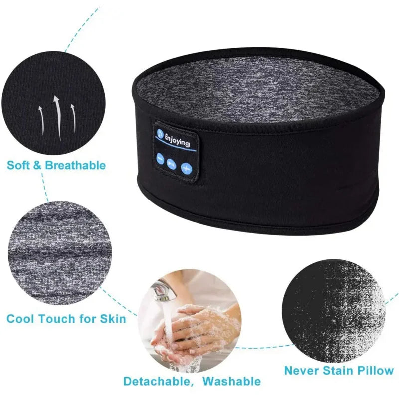 Bluetooth Sleep Headphones Headband Wireless Eye Mask for Side Sleeper Comfort