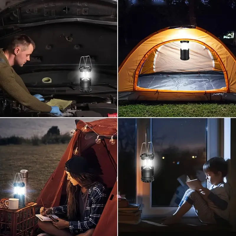 COB LED Camping Lantern Ultra Bright Portable Emergency Light Battery Powered