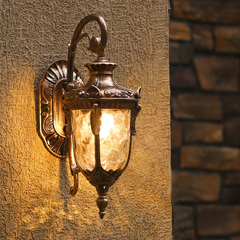 Europe Outdoor Wall Light Retro Garden Porch Lamp Waterproof E27 Balcony Fixture