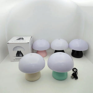 Mushroom LED Table Lamp Touch Rechargeable Desk Night Light Nordic Bedroom Decor