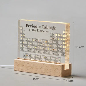 Acrylic Periodic Table Figurine – Mendeleev Science Desk Ornament Room Decor